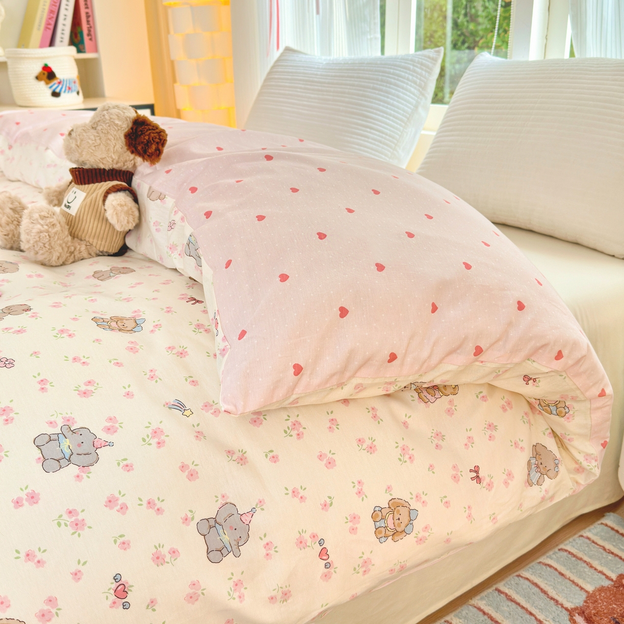 91家纺网 家纺一手货源 找家纺 清雅福 2025新款全棉柔软印花系列单被套 奶酪幼儿园