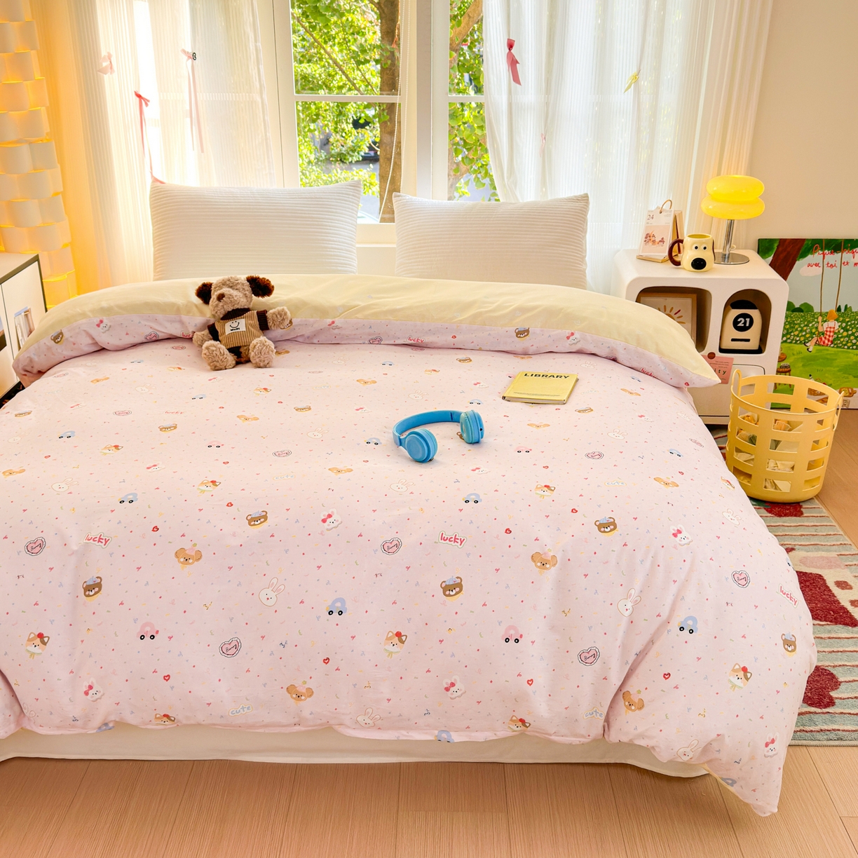 91家纺网 家纺一手货源 找家纺 清雅福 2025新款全棉柔软印花系列单被套 秋日手册