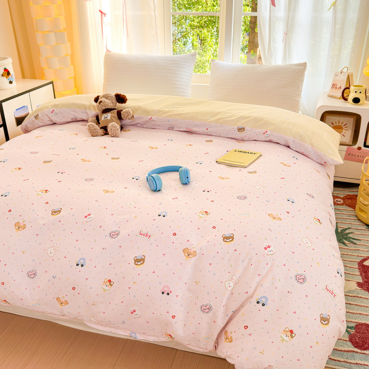 91家纺网 家纺一手货源 找家纺 清雅福 2025新款全棉柔软印花系列单被套 秋日手册