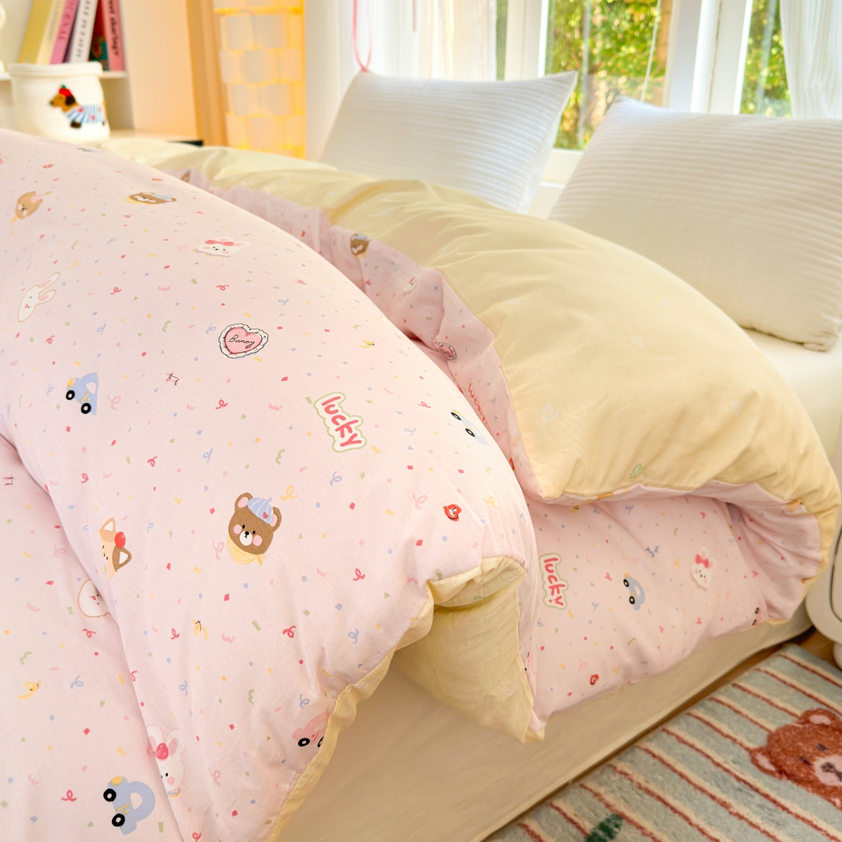 91家纺网 家纺一手货源 找家纺 清雅福 2025新款全棉柔软印花系列单被套 秋日手册