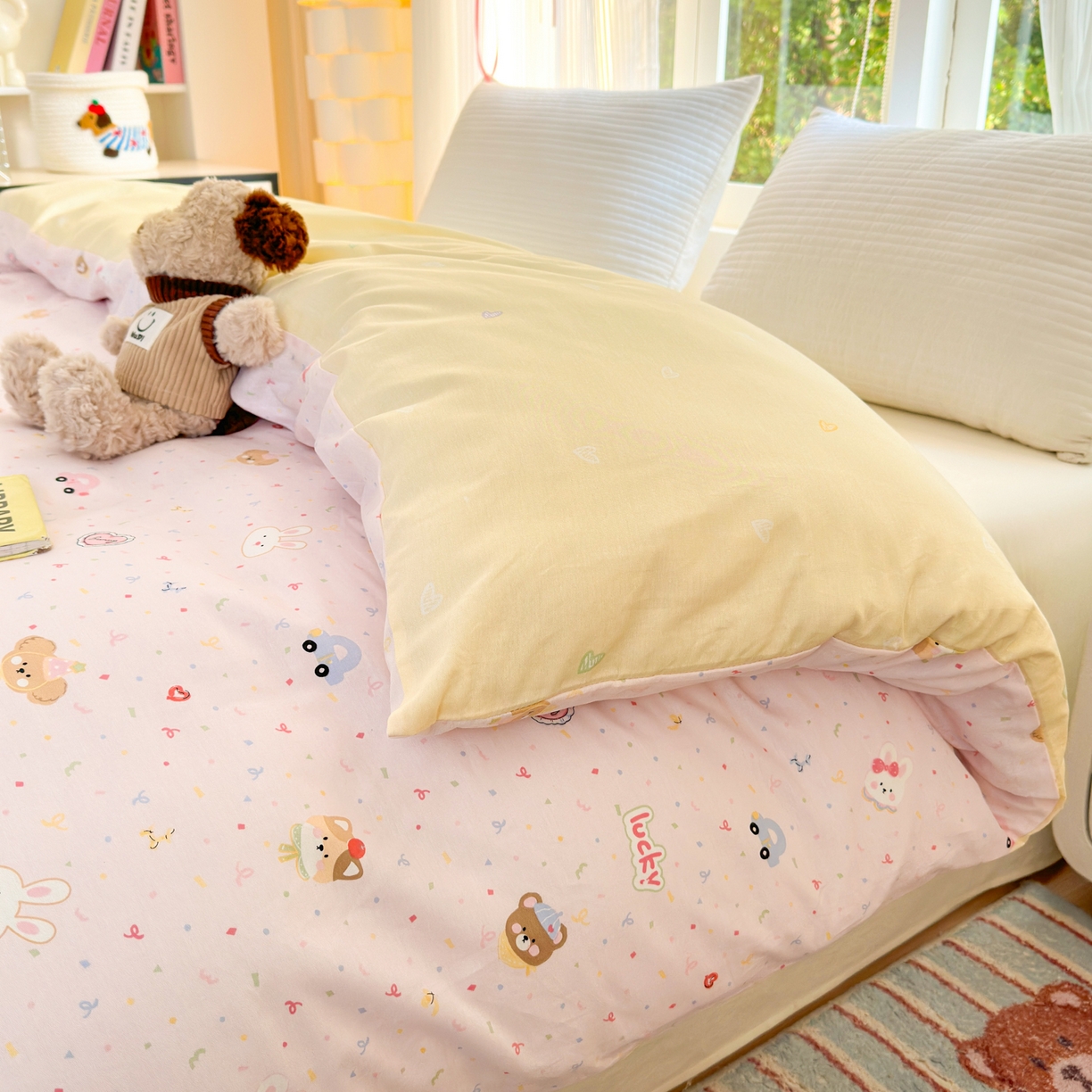 91家纺网 家纺一手货源 找家纺 清雅福 2025新款全棉柔软印花系列单被套 秋日手册