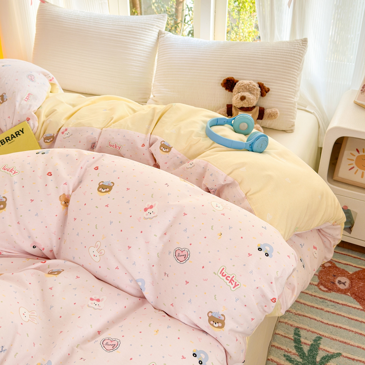 91家纺网 家纺一手货源 找家纺 清雅福 2025新款全棉柔软印花系列单被套 秋日手册