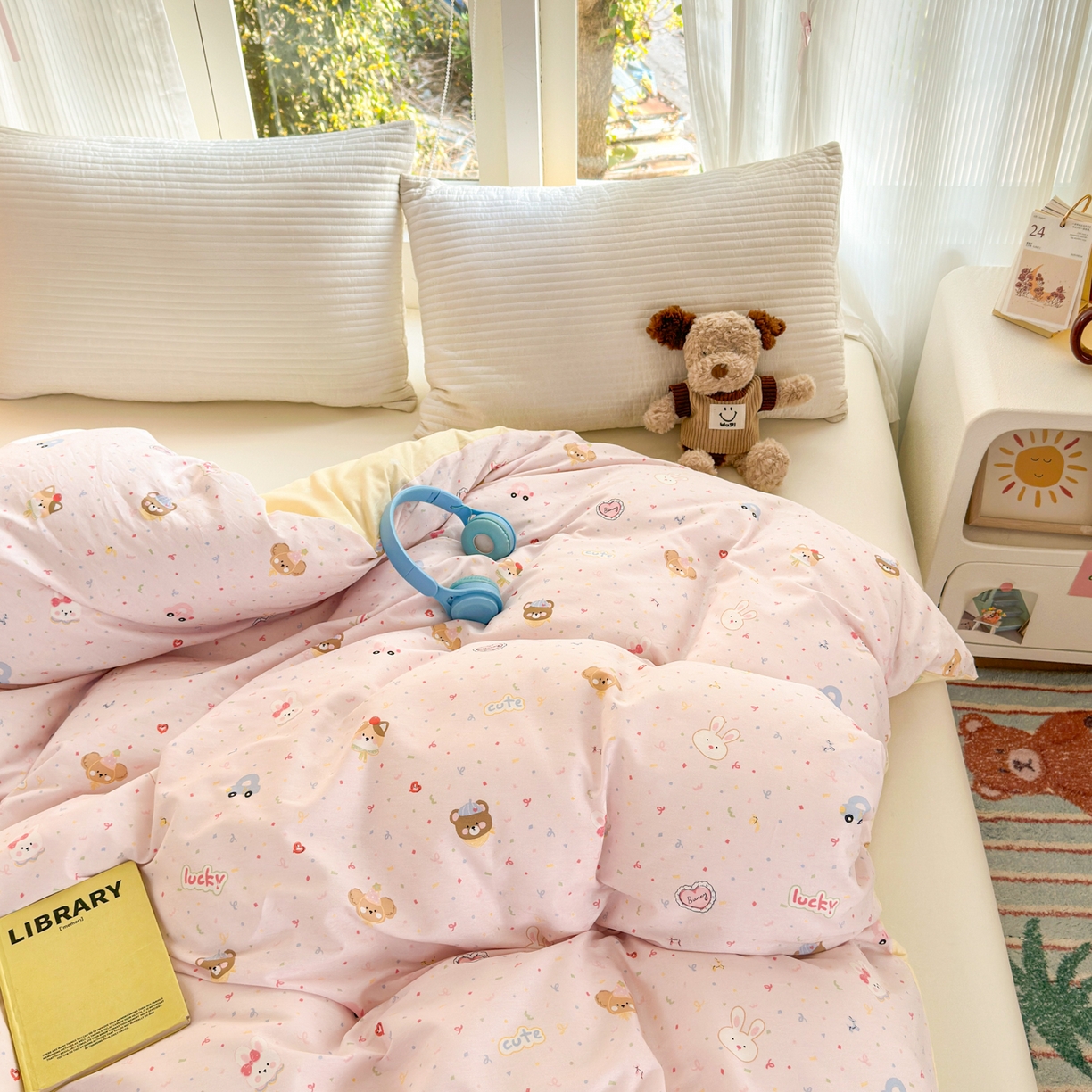 91家纺网 家纺一手货源 找家纺 清雅福 2025新款全棉柔软印花系列单被套 秋日手册