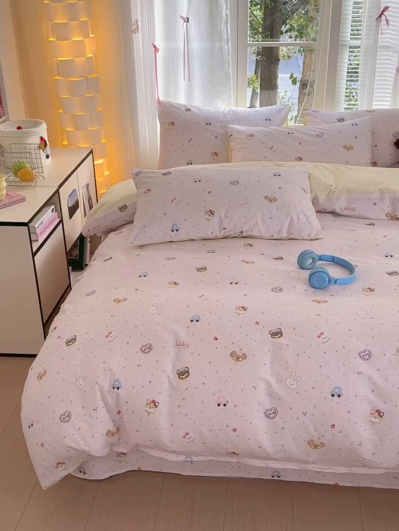 91家纺网 家纺一手货源 找家纺 清雅福 2025新款全棉柔软印花系列单被套 秋日手册