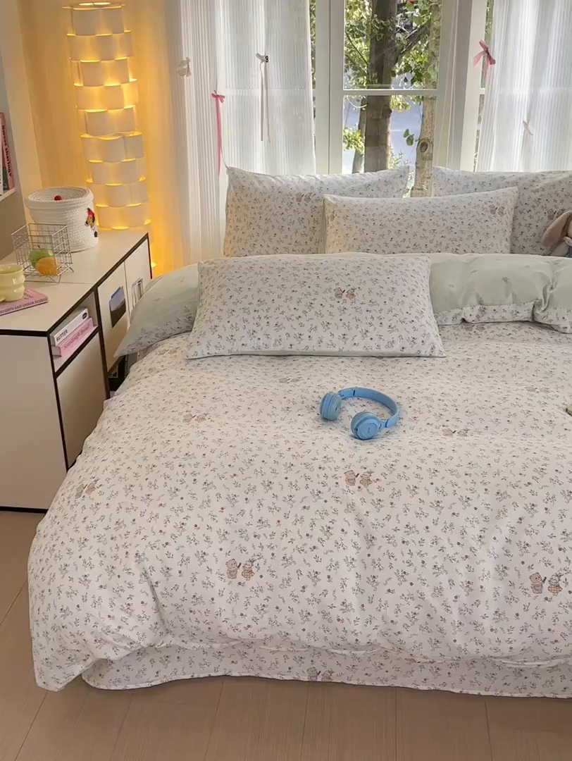 91家纺网 家纺一手货源 找家纺 清雅福 2025新款全棉柔软印花系列单被套 糖果影院