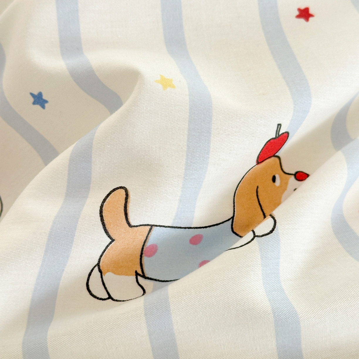 91家纺网 家纺一手货源 找家纺 清雅福 2025新款全棉柔软印花系列单被套 糖纸童年