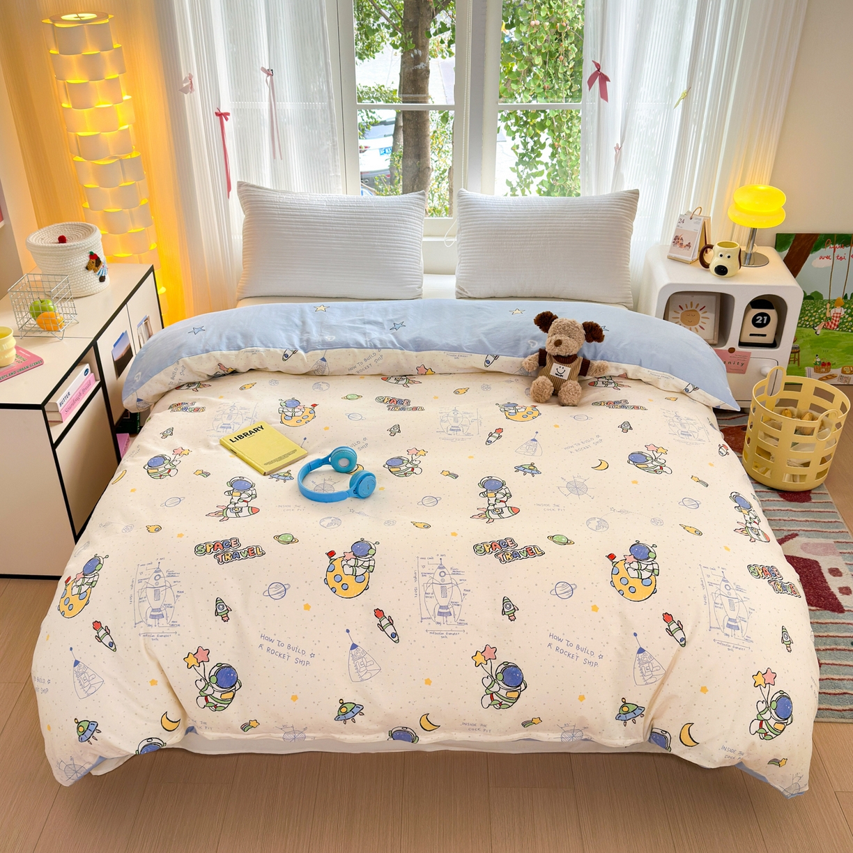 清雅福 2025新款全棉柔软印花系列单被套 星际仔仔