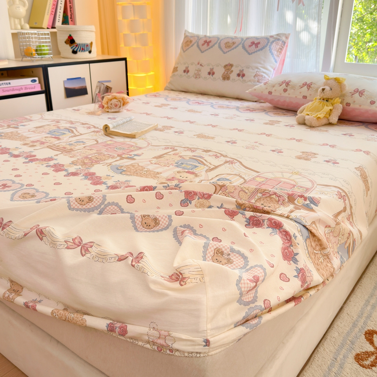 91家纺网 家纺一手货源 找家纺 （总）清雅福 2025新款全棉柔软印花系列单床笠