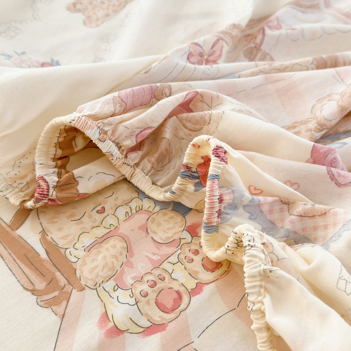 91家纺网 家纺一手货源 找家纺 （总）清雅福 2025新款全棉柔软印花系列单床笠