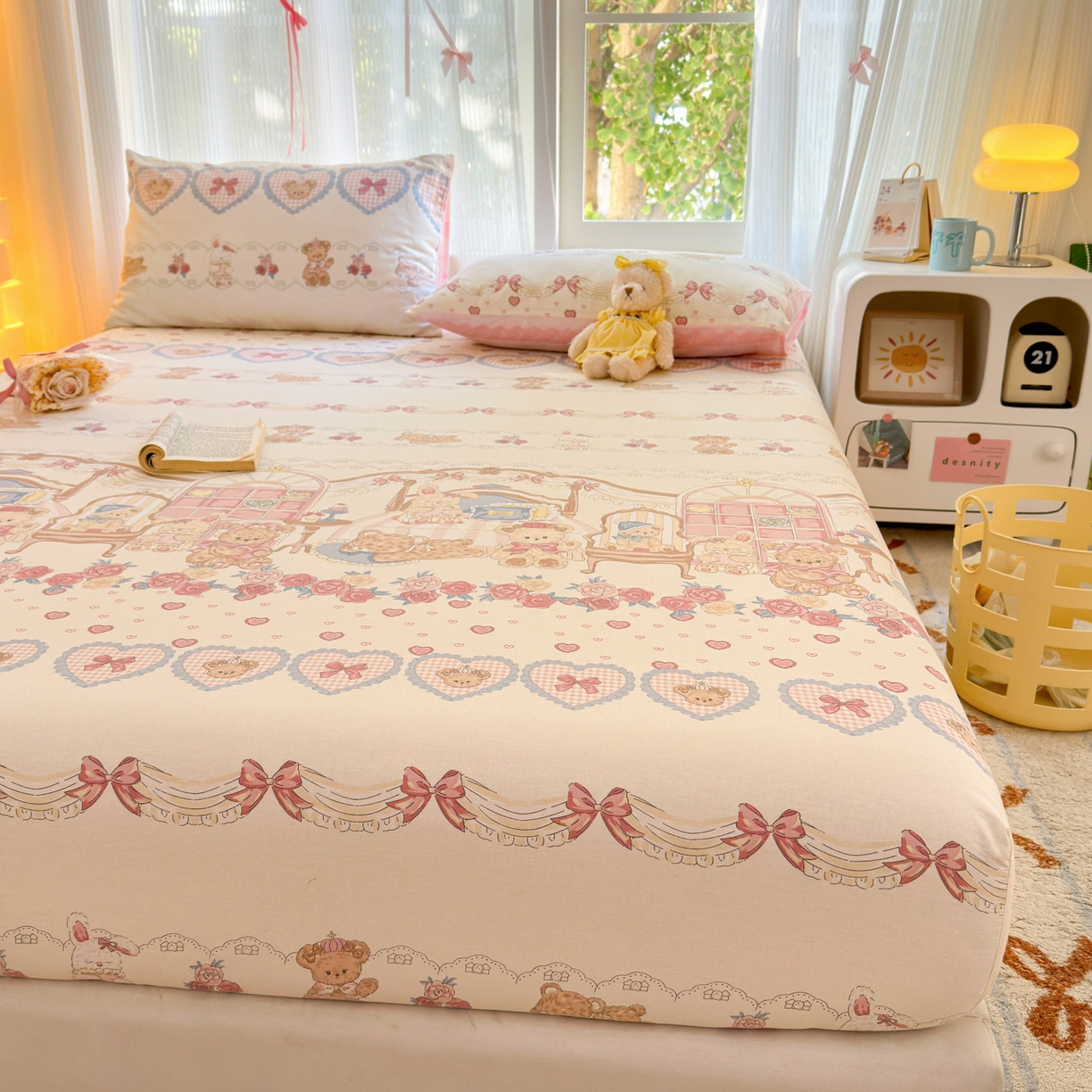 91家纺网 家纺一手货源 找家纺 （总）清雅福 2025新款全棉柔软印花系列单床笠