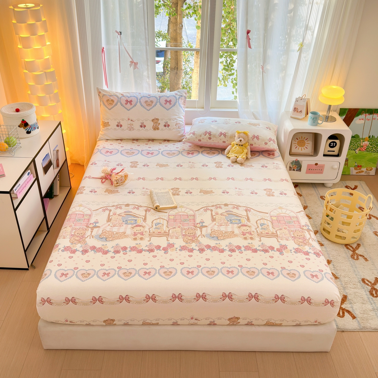 91家纺网 家纺一手货源 找家纺 （总）清雅福 2025新款全棉柔软印花系列单床笠