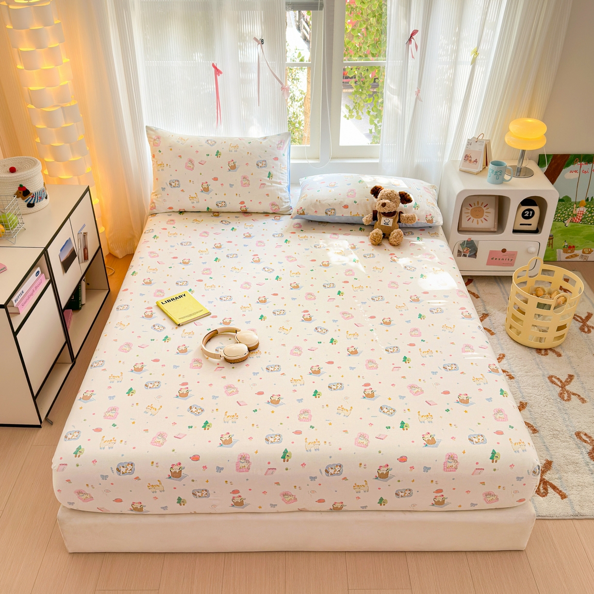 91家纺网 家纺一手货源 找家纺 （总）清雅福 2025新款全棉柔软印花系列单床笠