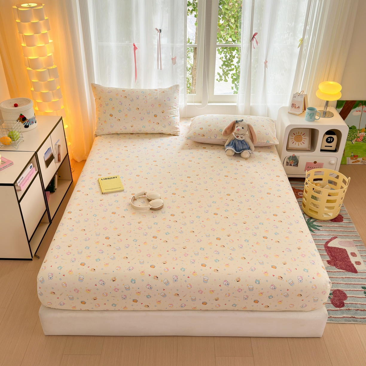 91家纺网 家纺一手货源 找家纺 （总）清雅福 2025新款全棉柔软印花系列单床笠