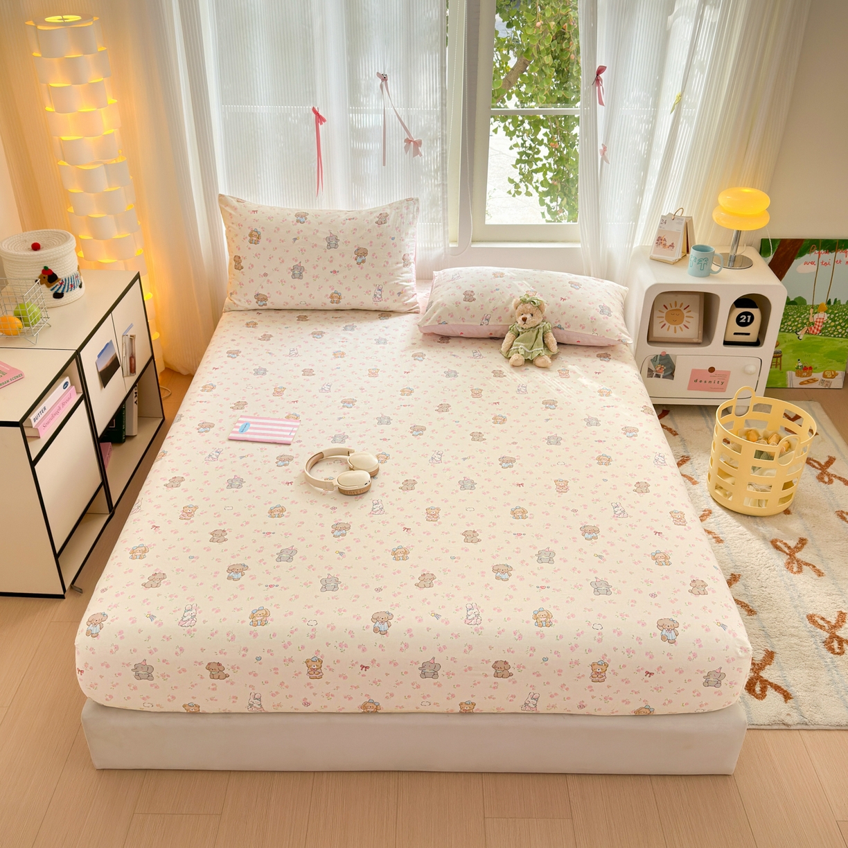 91家纺网 家纺一手货源 找家纺 （总）清雅福 2025新款全棉柔软印花系列单床笠