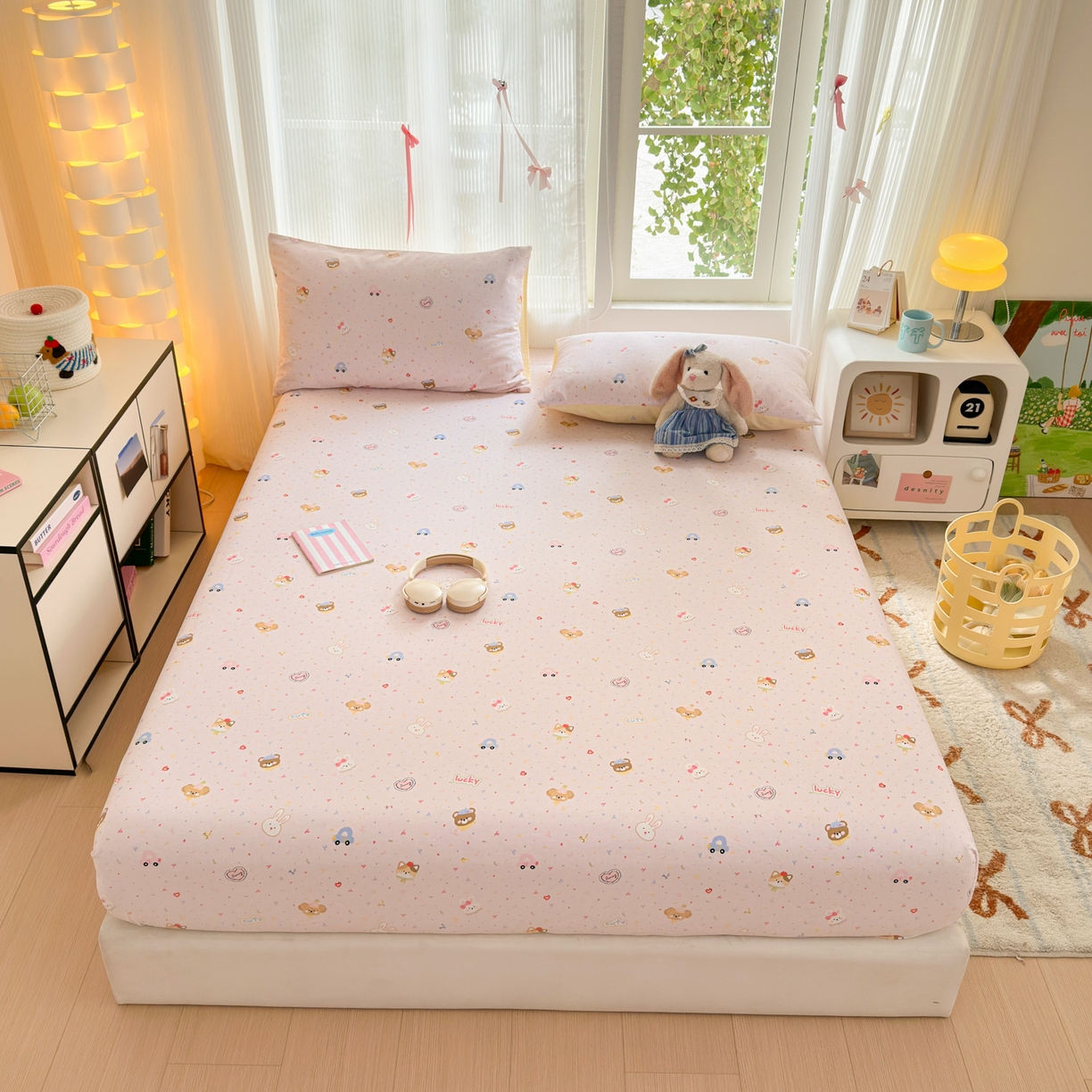 91家纺网 家纺一手货源 找家纺 （总）清雅福 2025新款全棉柔软印花系列单床笠