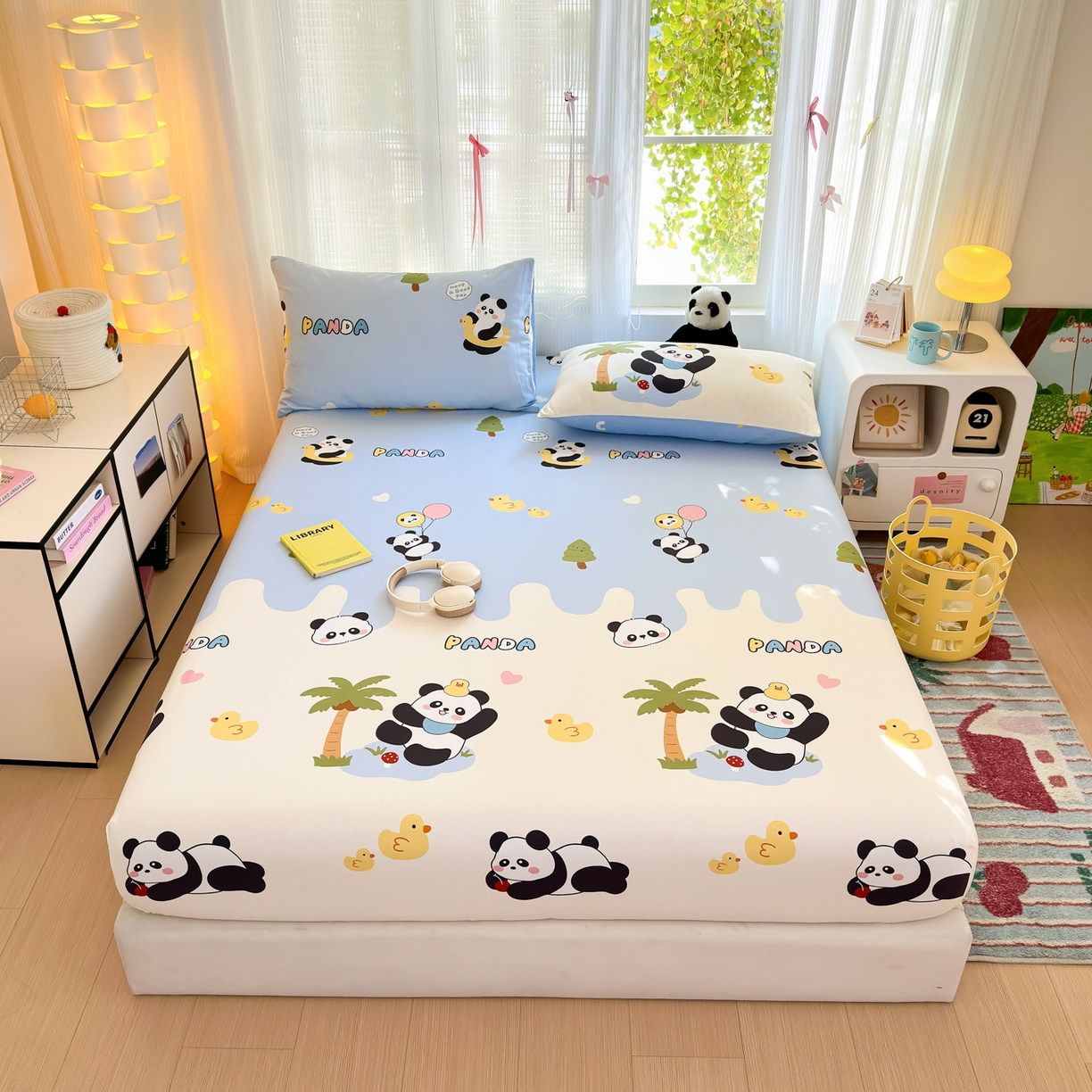 91家纺网 家纺一手货源 找家纺 （总）清雅福 2025新款全棉柔软印花系列单床笠