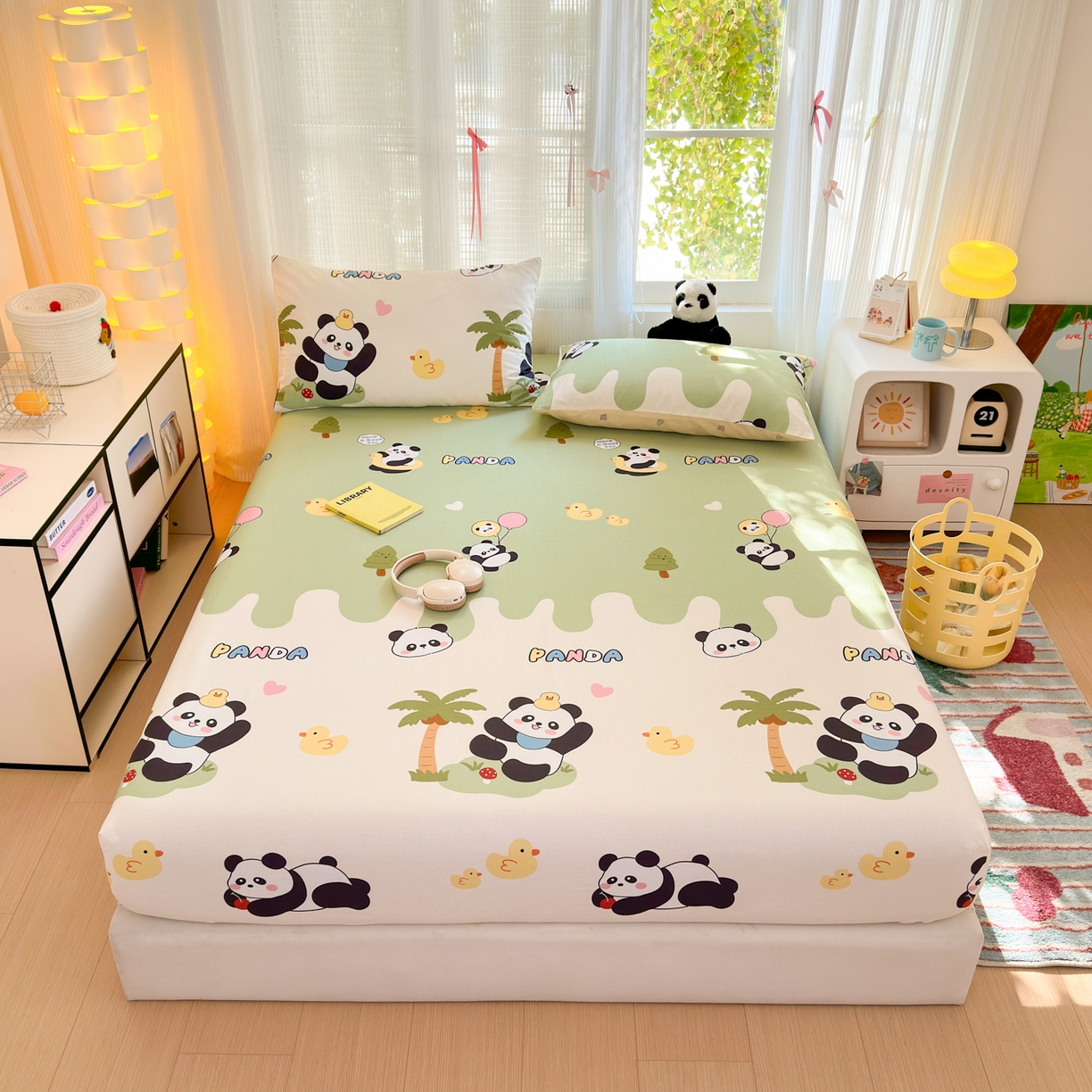 91家纺网 家纺一手货源 找家纺 （总）清雅福 2025新款全棉柔软印花系列单床笠