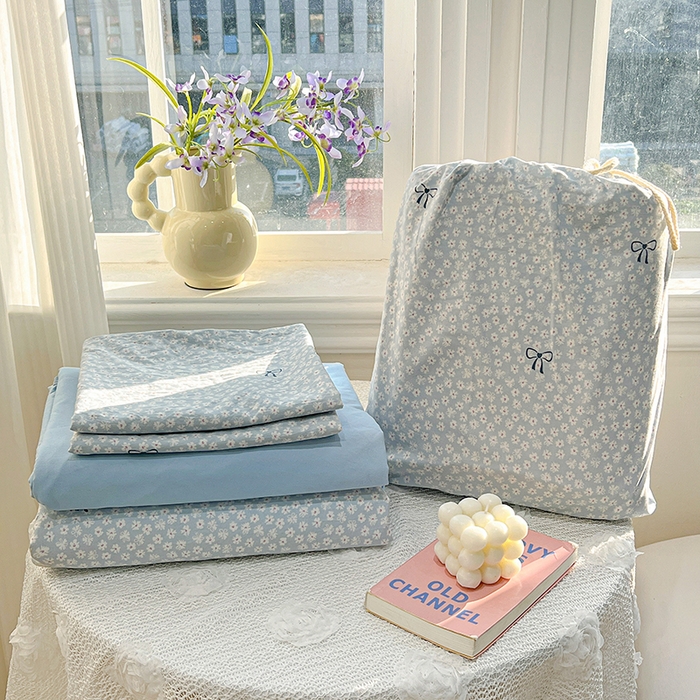 91家纺网 家纺一手货源 找家纺 （总）一比一家纺 2026新款古法水洗仿棉云感纱A类四件套