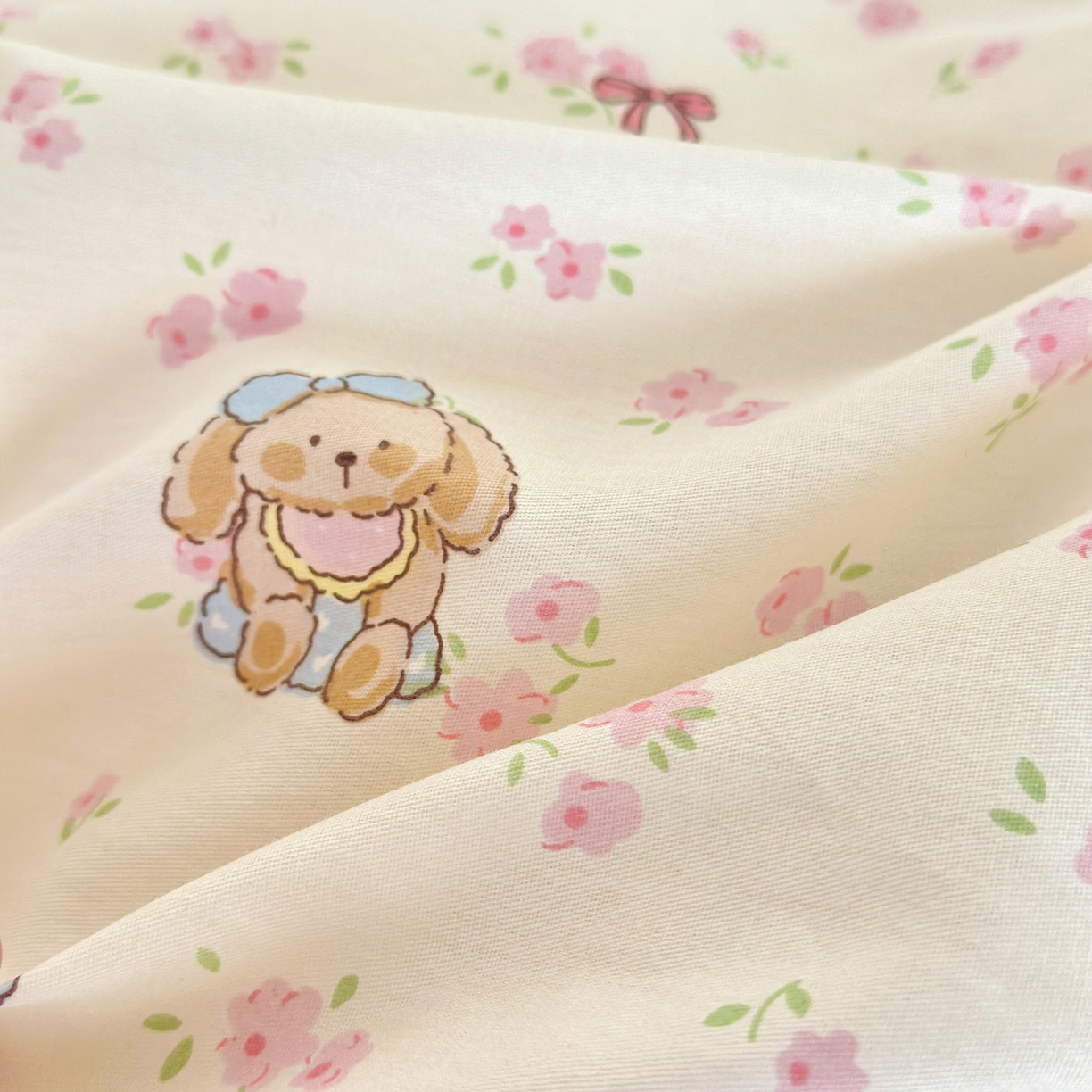 91家纺网 家纺一手货源 找家纺 清雅福 2025新款全棉柔软印花系列单床笠 奶酪幼儿园