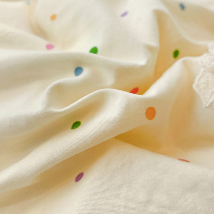 91家纺网 家纺一手货源 找家纺 一比一家纺 2026新款古法水洗仿棉云感纱A类四件套 彩波波