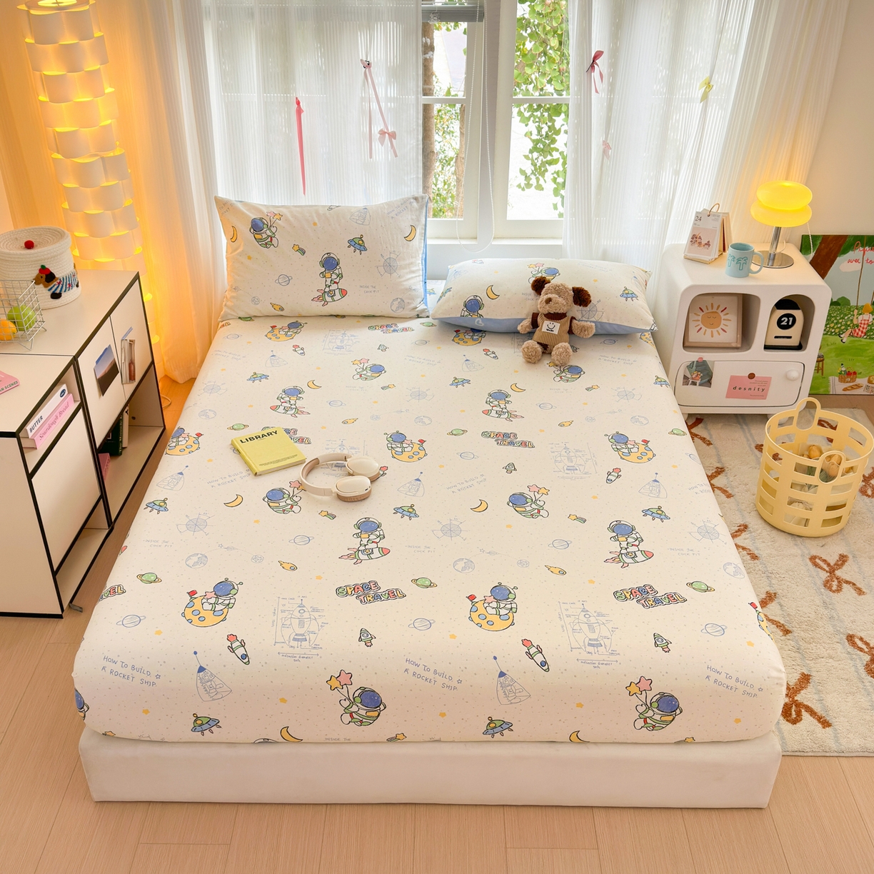 清雅福 2025新款全棉柔软印花系列单床笠 星际仔仔