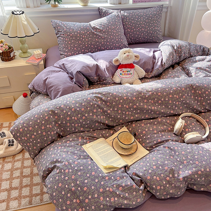 91家纺网 家纺一手货源 找家纺 一比一家纺 2026新款古法水洗仿棉云感纱A类四件套 花絮