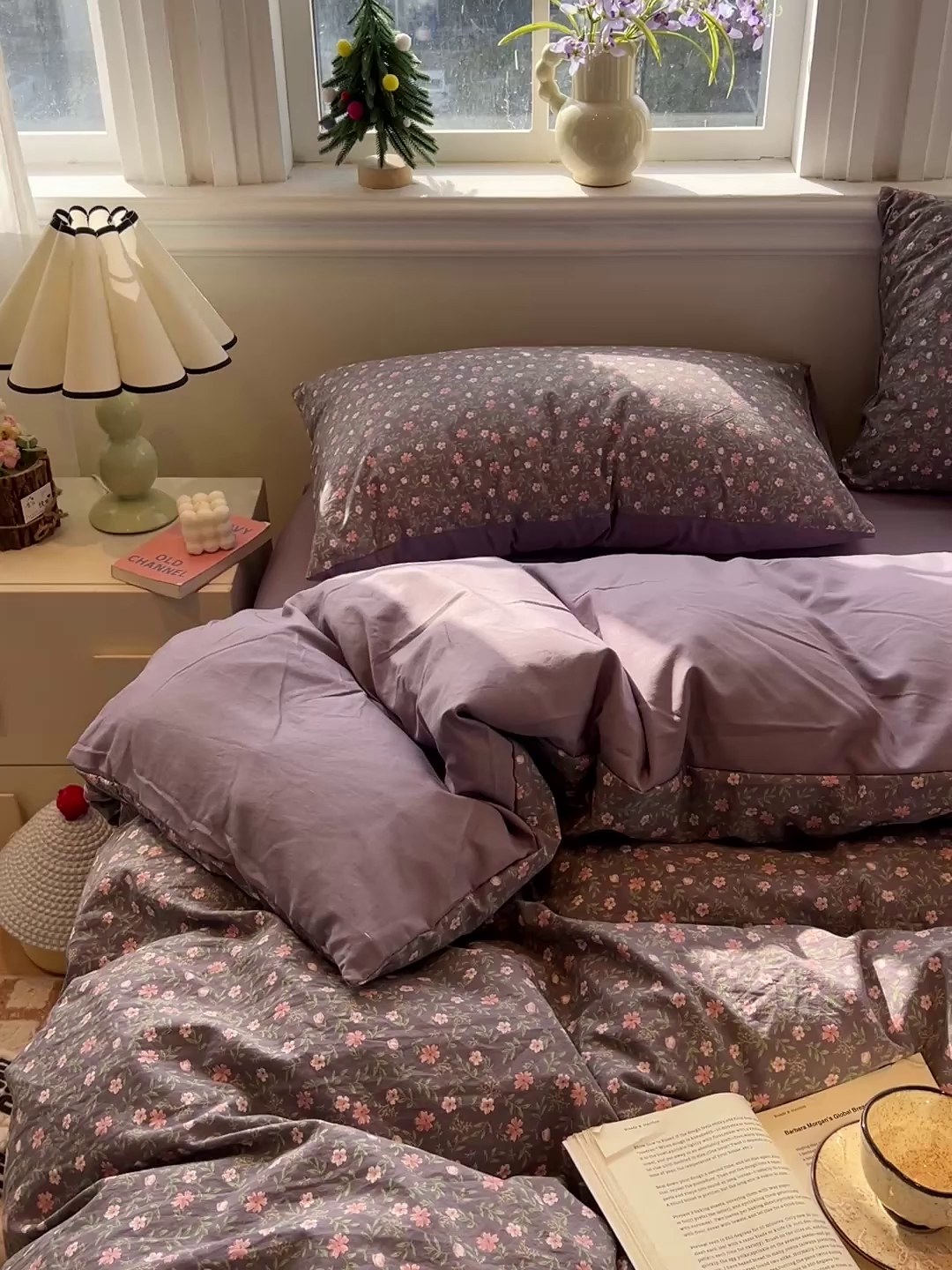 91家纺网 家纺一手货源 找家纺 一比一家纺 2026新款古法水洗仿棉云感纱A类四件套 花絮