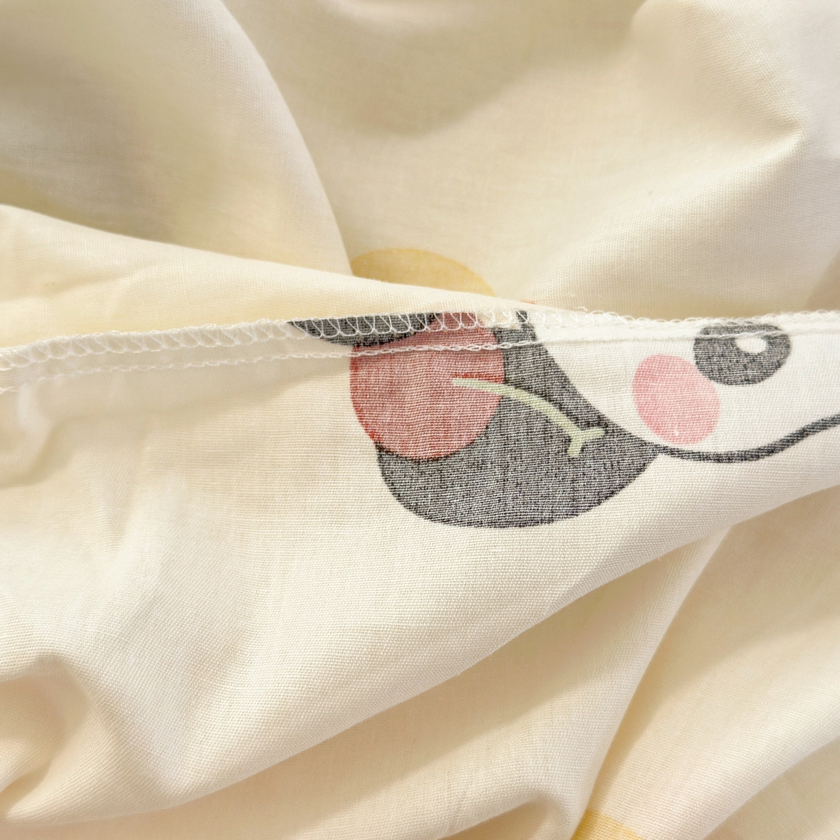 91家纺网 家纺一手货源 找家纺 清雅福 2025新款全棉柔软印花系列单床笠 熊猫鸭鸭乐-绿