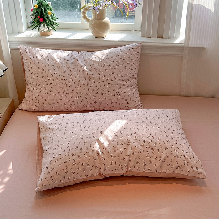 91家纺网 家纺一手货源 找家纺 一比一家纺 2026新款古法水洗仿棉云感纱A类四件套 浅梦