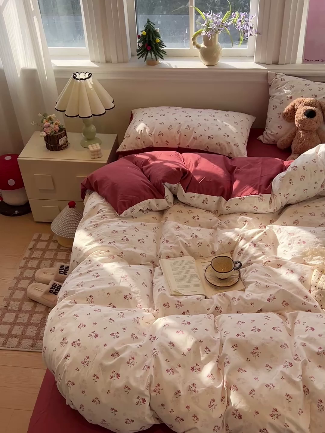 91家纺网 家纺一手货源 找家纺 一比一家纺 2026新款古法水洗仿棉云感纱A类四件套 疏影