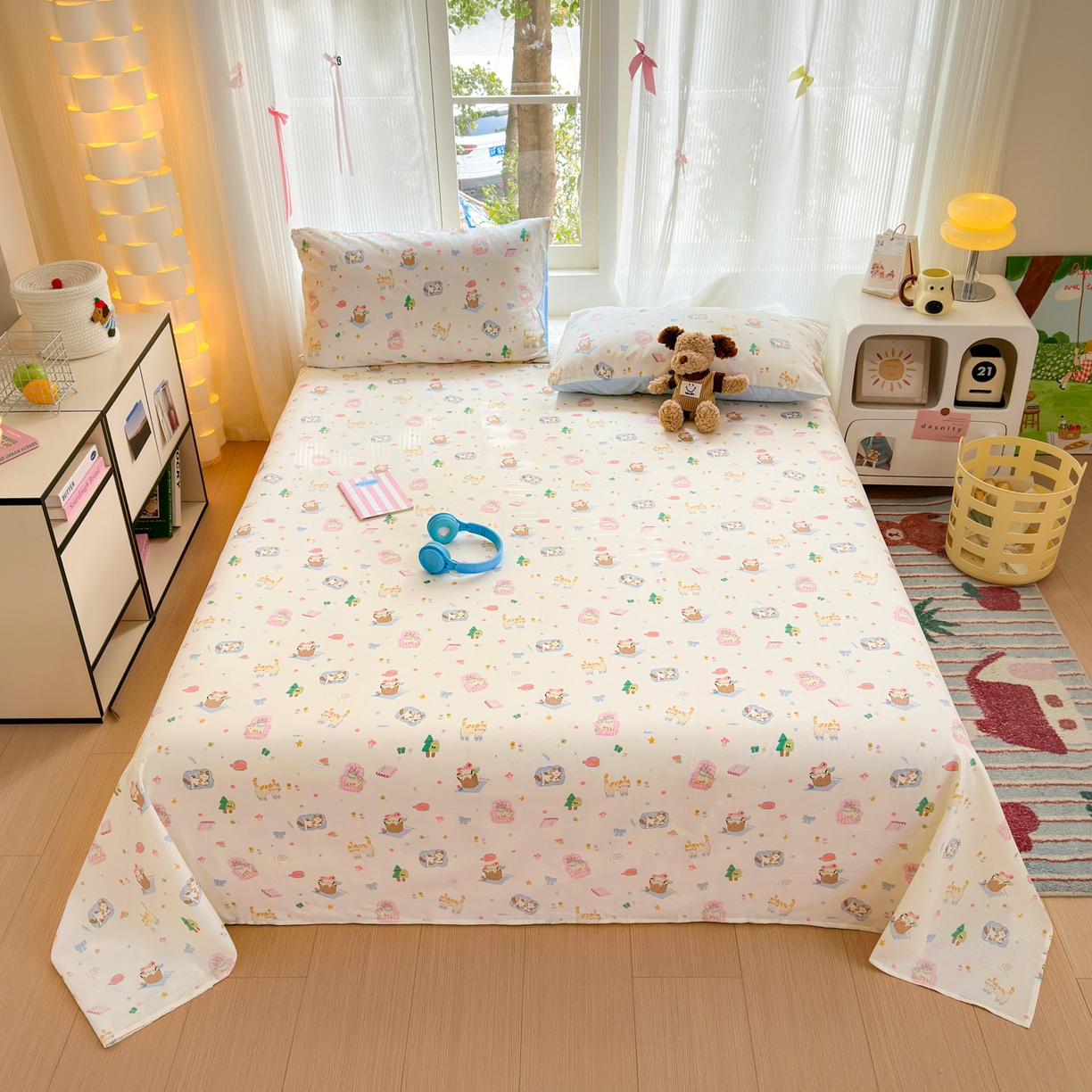 91家纺网 家纺一手货源 找家纺 （总）清雅福 2025新款全棉柔软印花系列单床单