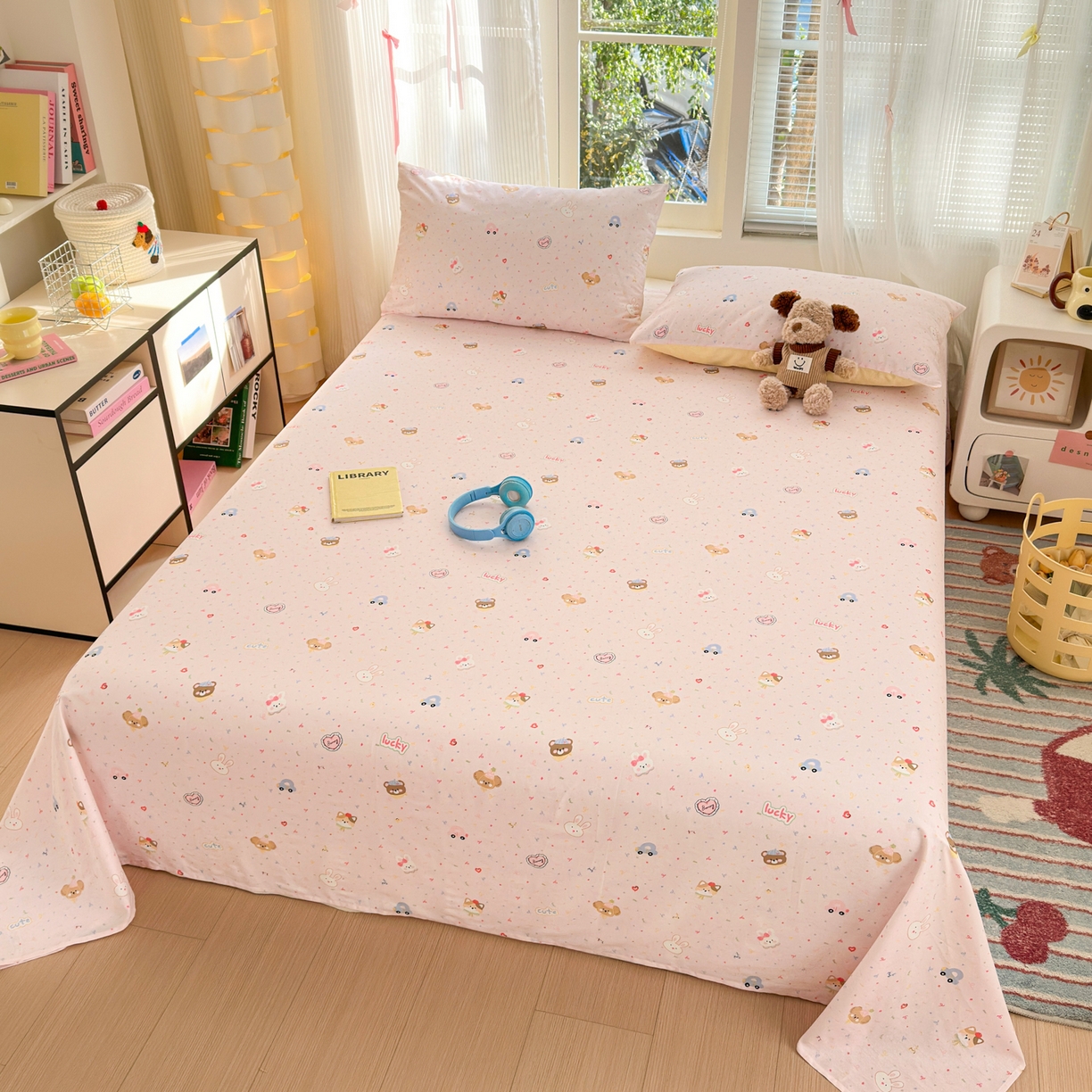 91家纺网 家纺一手货源 找家纺 清雅福 2025新款全棉柔软印花系列单床单 秋日手册