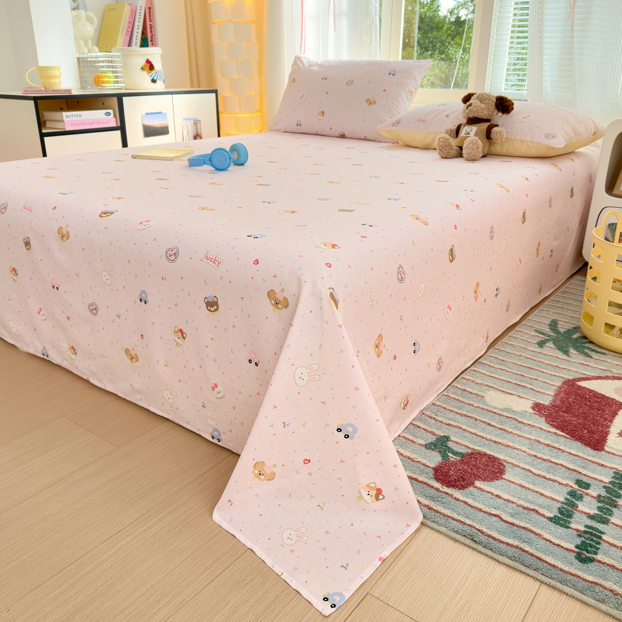 91家纺网 家纺一手货源 找家纺 清雅福 2025新款全棉柔软印花系列单床单 秋日手册