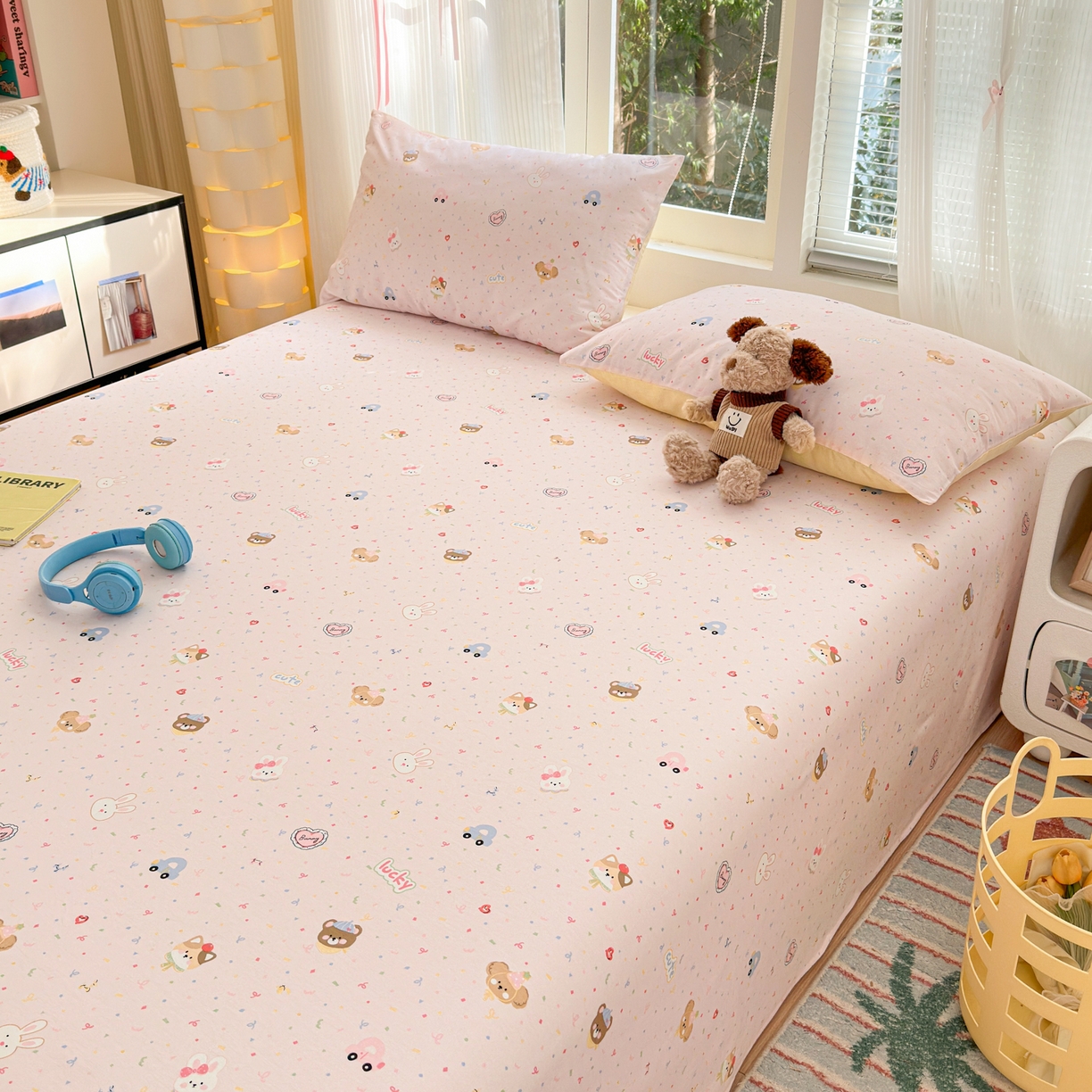 91家纺网 家纺一手货源 找家纺 清雅福 2025新款全棉柔软印花系列单床单 秋日手册