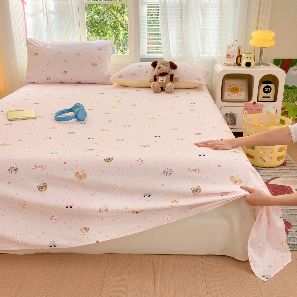 91家纺网 家纺一手货源 找家纺 清雅福 2025新款全棉柔软印花系列单床单 秋日手册