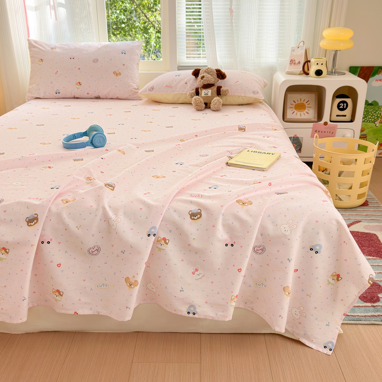 91家纺网 家纺一手货源 找家纺 清雅福 2025新款全棉柔软印花系列单床单 秋日手册