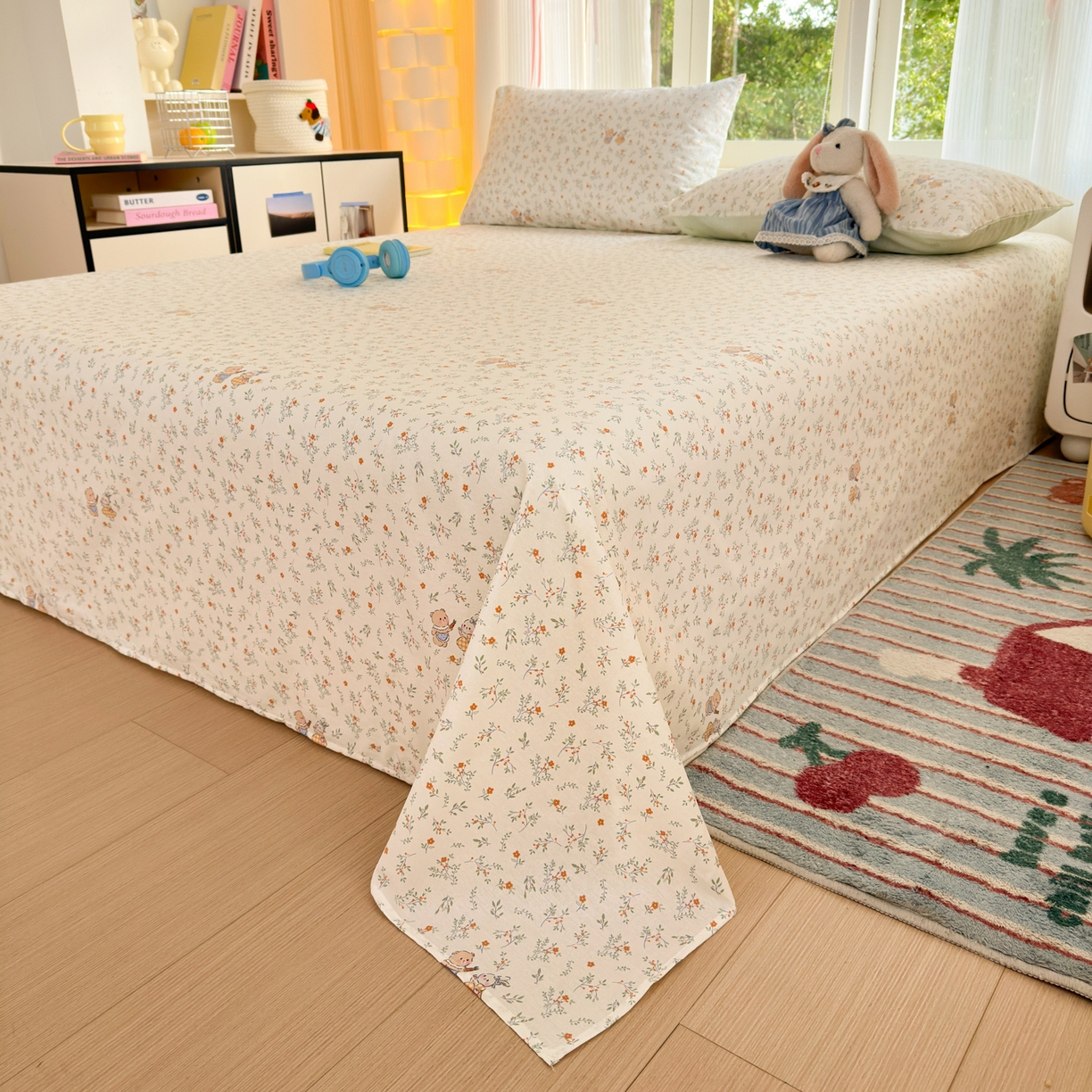 91家纺网 家纺一手货源 找家纺 清雅福 2025新款全棉柔软印花系列单床单 糖果影院