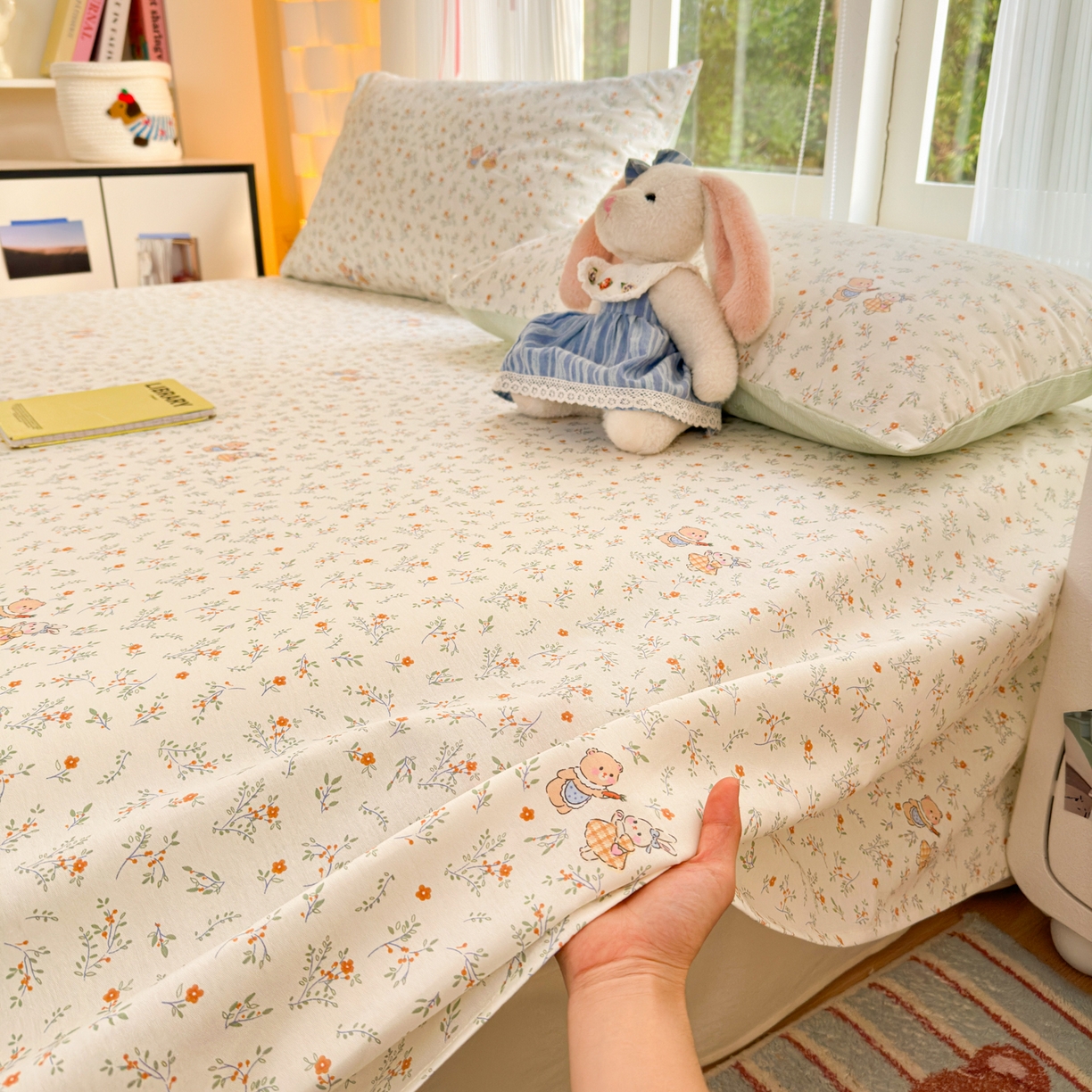 91家纺网 家纺一手货源 找家纺 清雅福 2025新款全棉柔软印花系列单床单 糖果影院