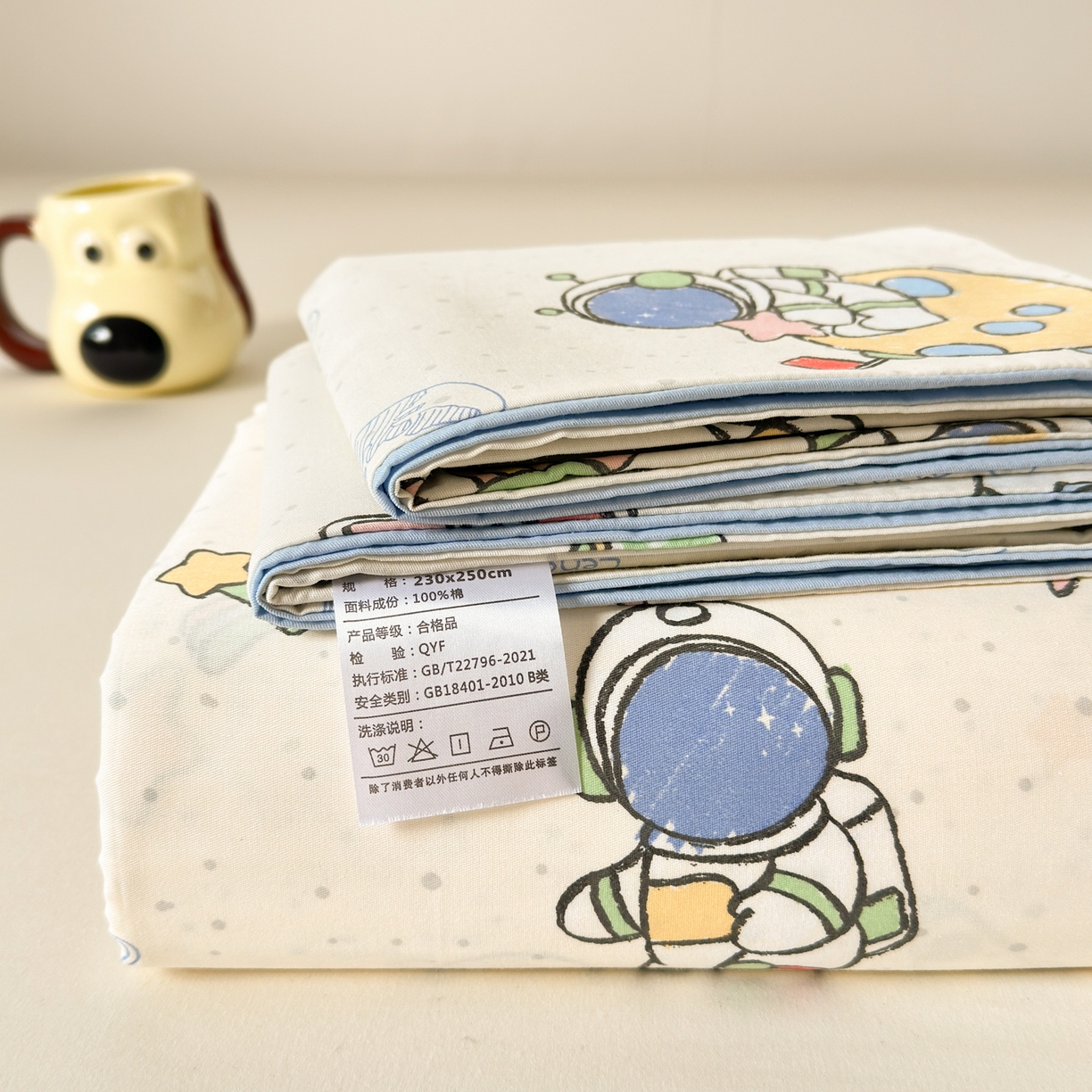 91家纺网 家纺一手货源 找家纺 清雅福 2025新款全棉柔软印花系列单床单 星际仔仔