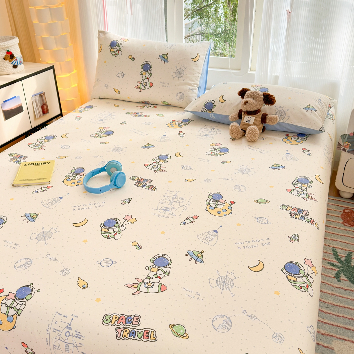 91家纺网 家纺一手货源 找家纺 清雅福 2025新款全棉柔软印花系列单床单 星际仔仔