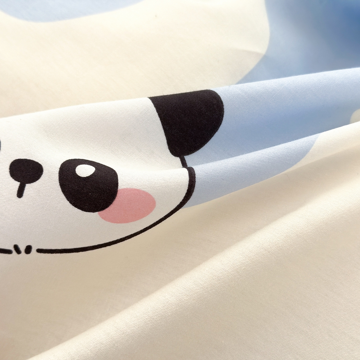 91家纺网 家纺一手货源 找家纺 清雅福 2025新款全棉柔软印花系列单床单 熊猫鸭鸭乐-兰