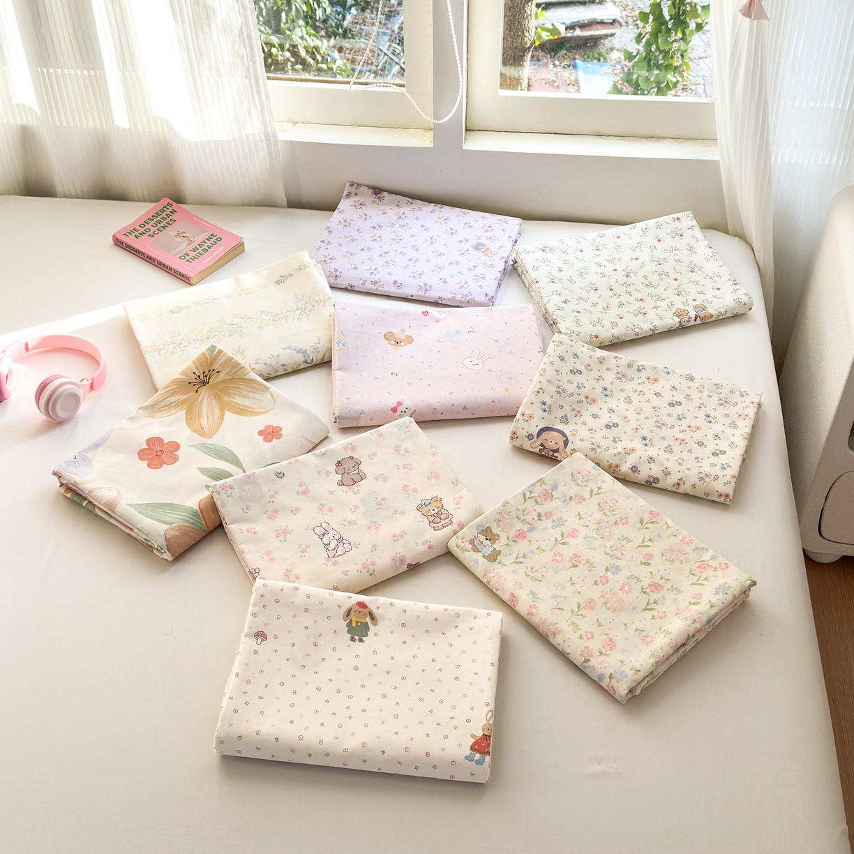 91家纺网 家纺一手货源 找家纺 清雅福 2025新款全棉柔软印花系列单床单 组合图