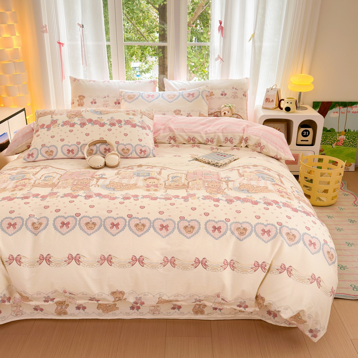 91家纺网 家纺一手货源 找家纺 （总）清雅福 2025新款全棉柔软印花系列四件套