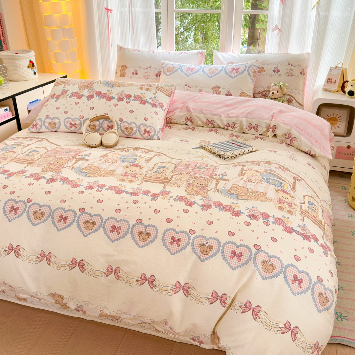 91家纺网 家纺一手货源 找家纺 （总）清雅福 2025新款全棉柔软印花系列四件套