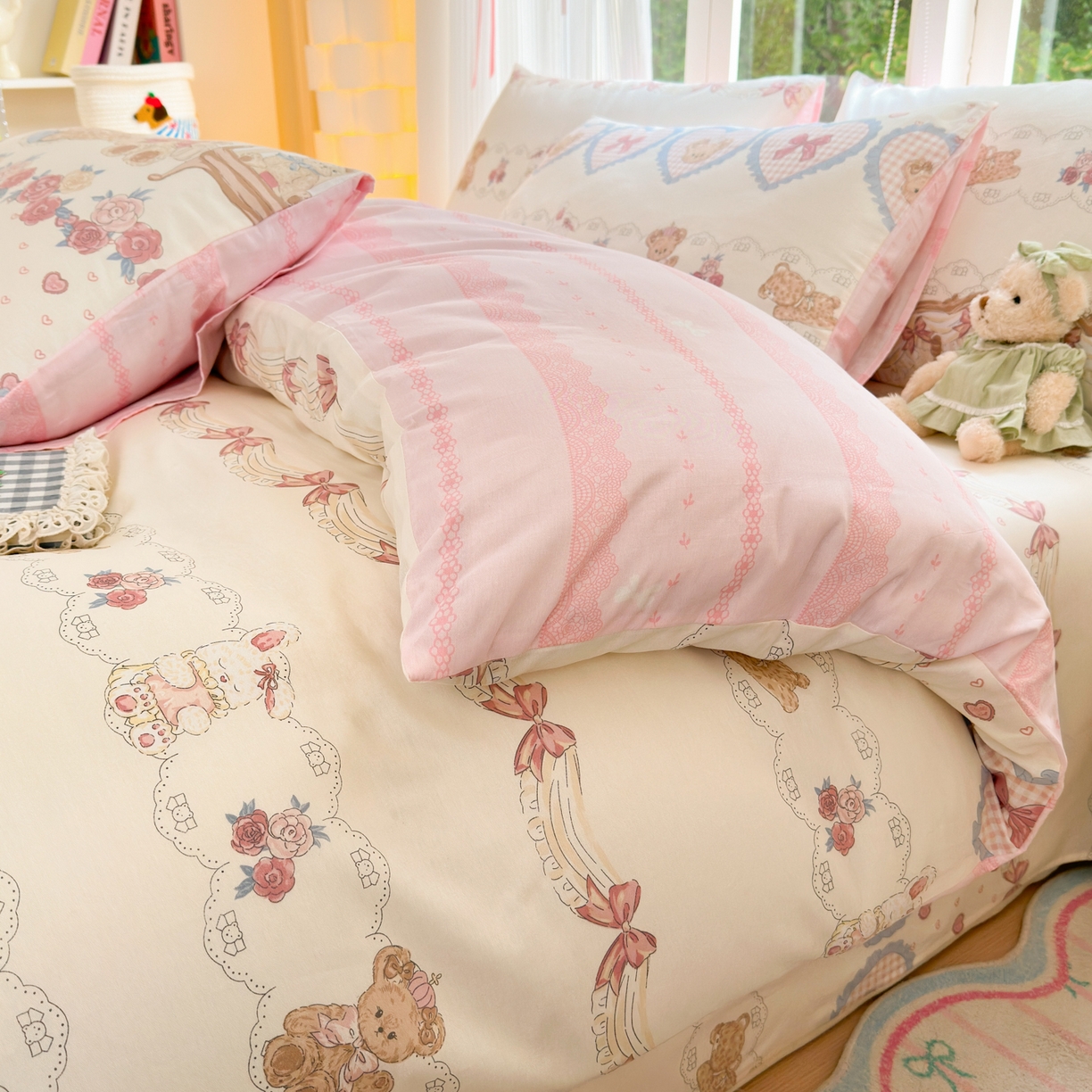 91家纺网 家纺一手货源 找家纺 （总）清雅福 2025新款全棉柔软印花系列四件套