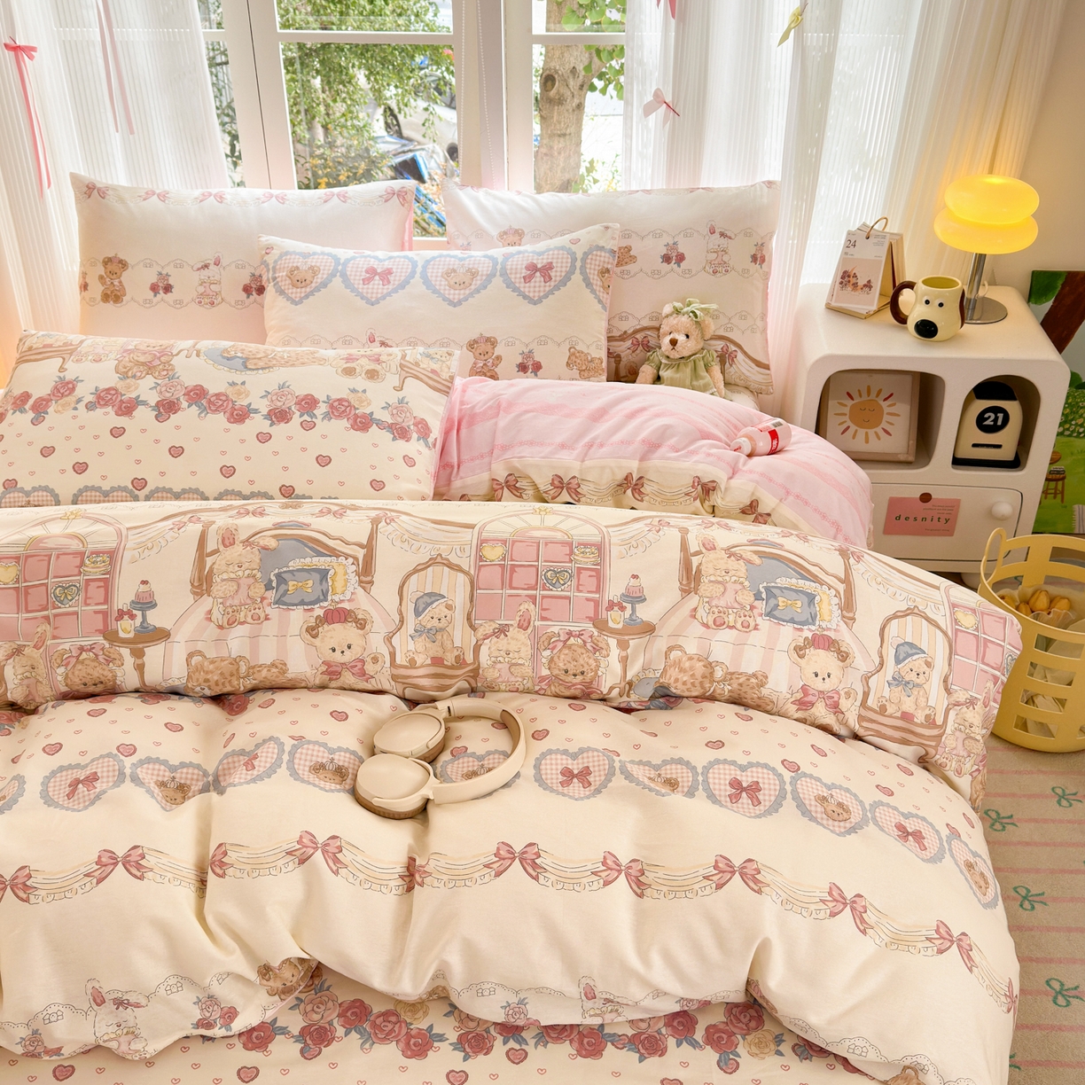 91家纺网 家纺一手货源 找家纺 （总）清雅福 2025新款全棉柔软印花系列四件套