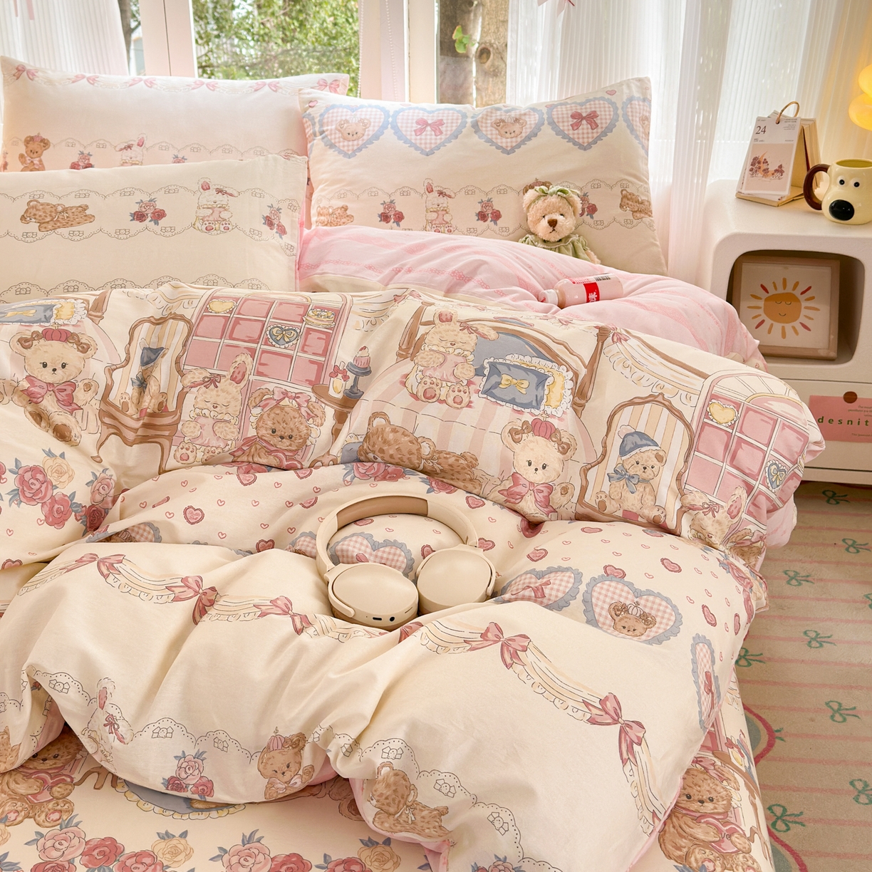 91家纺网 家纺一手货源 找家纺 （总）清雅福 2025新款全棉柔软印花系列四件套