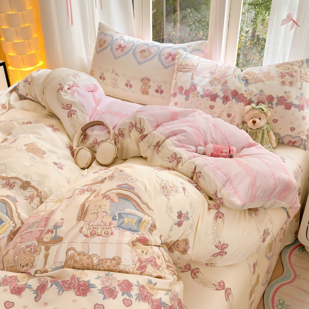 91家纺网 家纺一手货源 找家纺 （总）清雅福 2025新款全棉柔软印花系列四件套