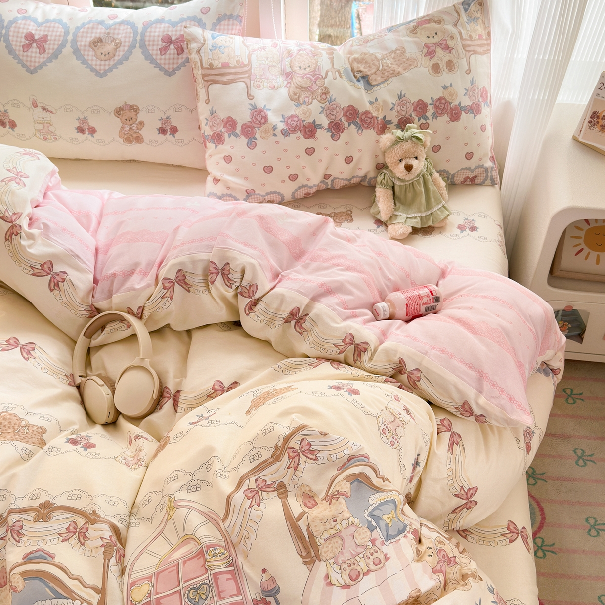 91家纺网 家纺一手货源 找家纺 （总）清雅福 2025新款全棉柔软印花系列四件套