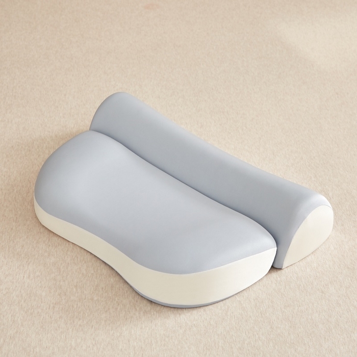 91家纺网 家纺一手货源 找家纺 珍贝家纺 2026新款零压助眠深睡枕牵引二合一组合款记忆枕 枕头枕芯 乳胶枕-- 牵引组合款-蓝色